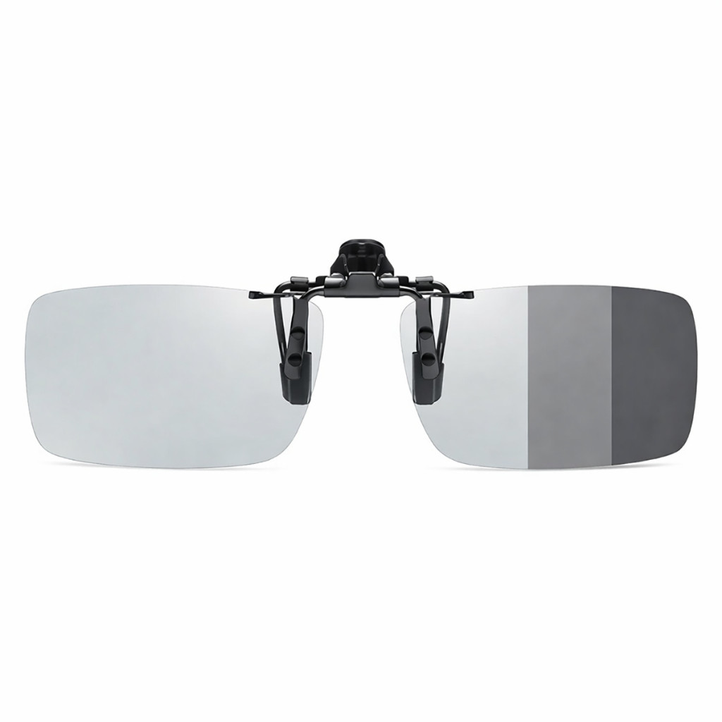 Lente Clip On Fotocrômica Polarizada Óculos Proteção UV Ajuste Automático Luminosidade