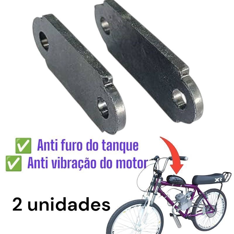 tanque 2l bicicleta motorizada 80cc universal + kit borracha — imagem 2 de 2