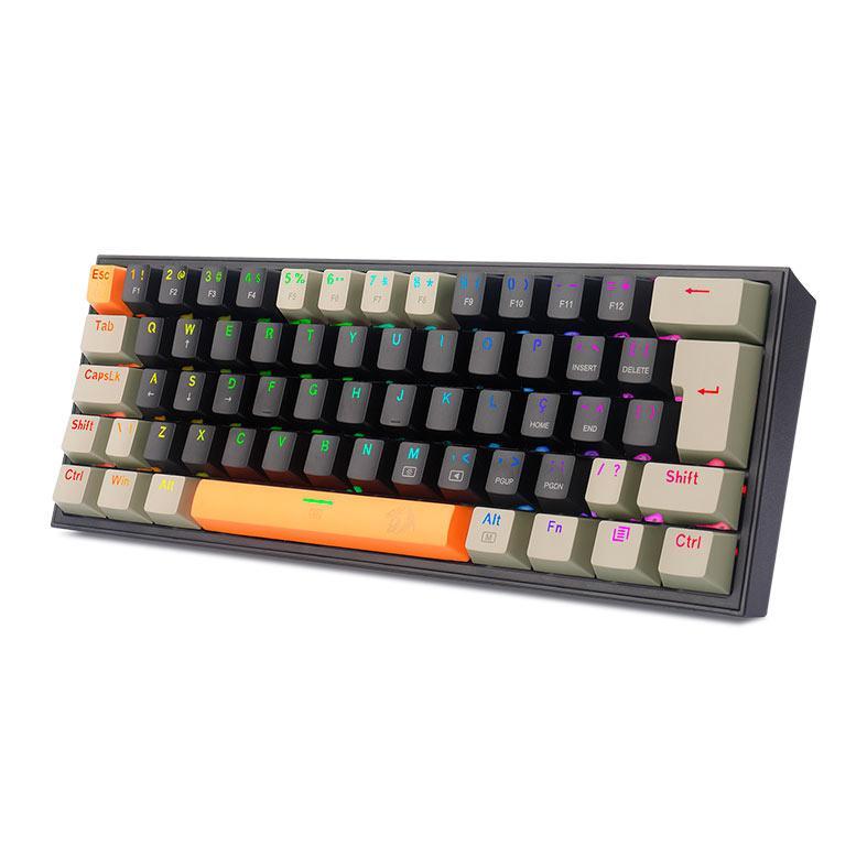 Teclado Mecanico Gamer Redragon Fizz, RGB, Switch Marrom, Preto, K617RGB-OG-BK-GY · foto 2