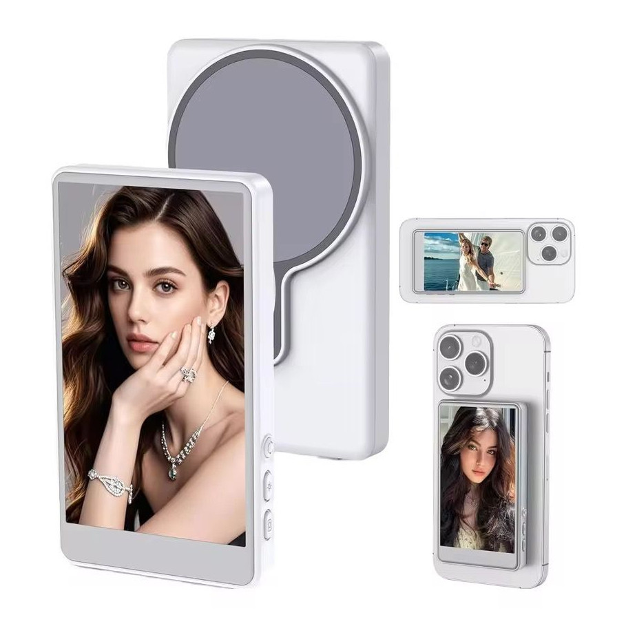 Tela Magnética Monitor Para Celular Sem Fio Smartphone Selfie Vlog Gravação