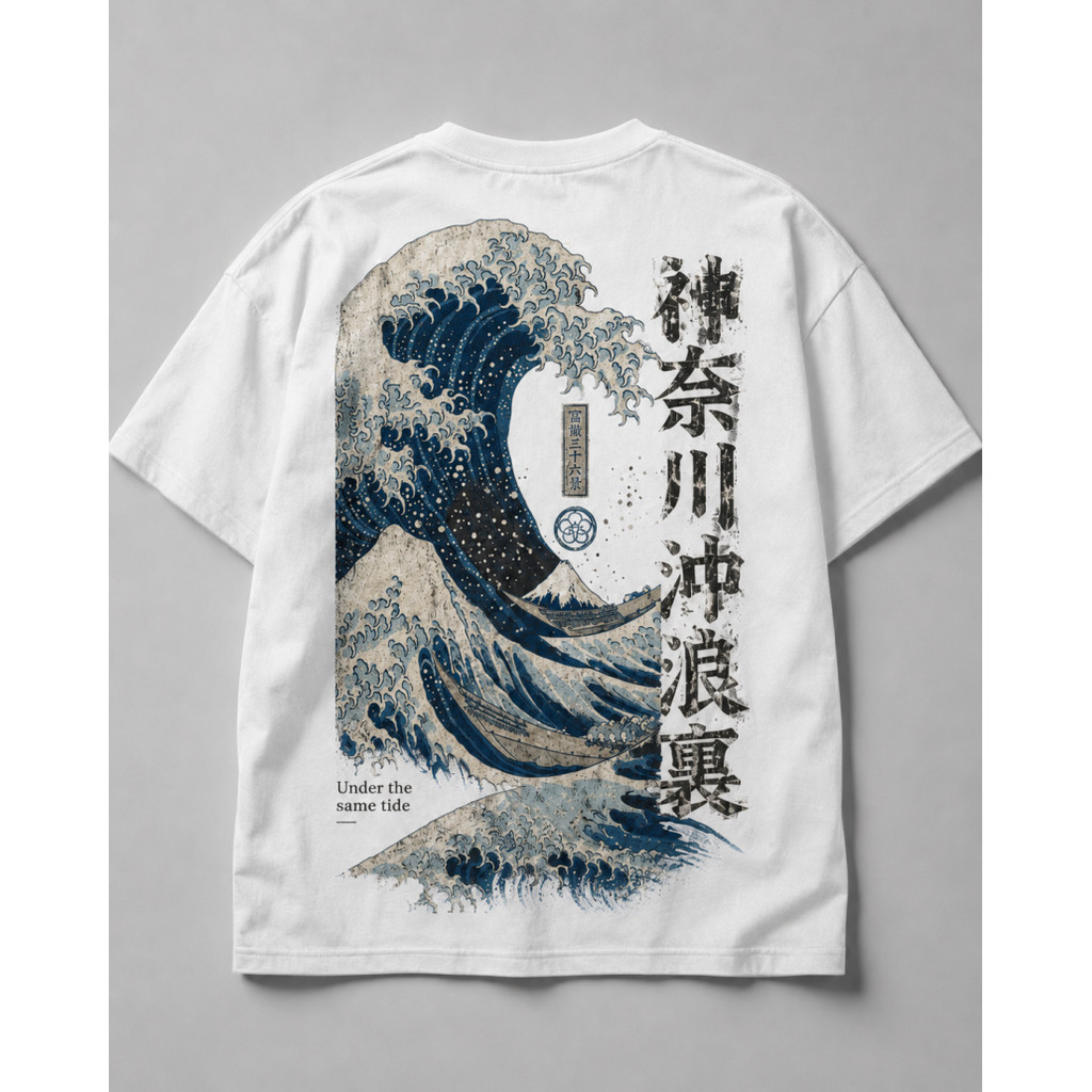 Camiseta Japonesa A Grande Onda Kanagawa Monte Fuji Streetwear Vintage Unissex