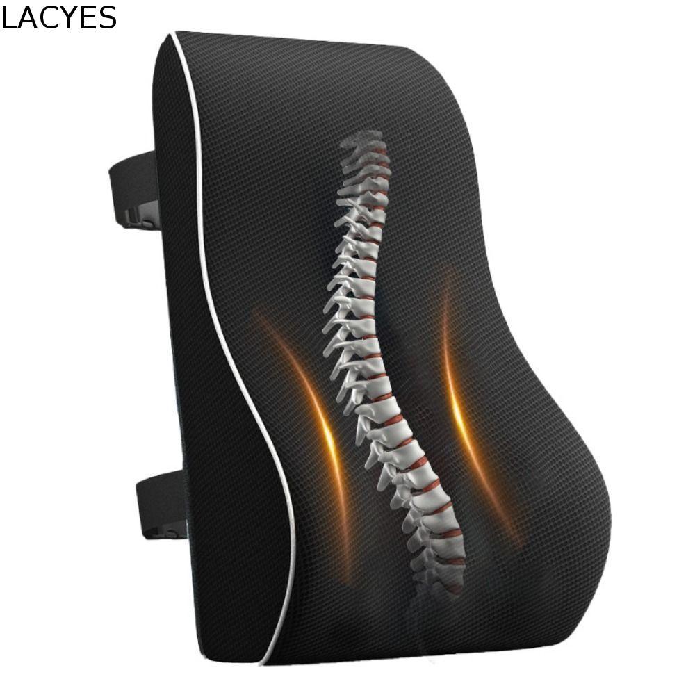 Almofada Traseira De Algodão Com Memória LACYES , Travesseiro Ergonômico Confortável De Apoio Lombar , Alças Ajustáveis