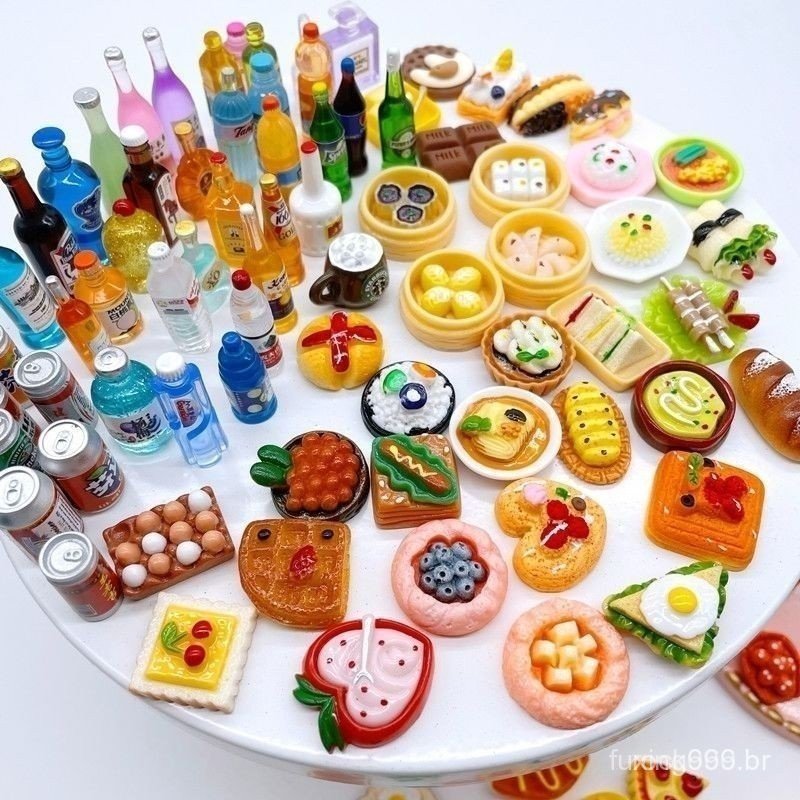 Miniatura Comida Bebida Boneca Cozinha Supermercado Casa De Boneca acessorio