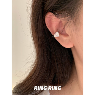 Coração Brilhante | Clipe de osso de orelha/RINGRING Store ins simples estroboscópio zircão clipe de orelha sem orelhas 