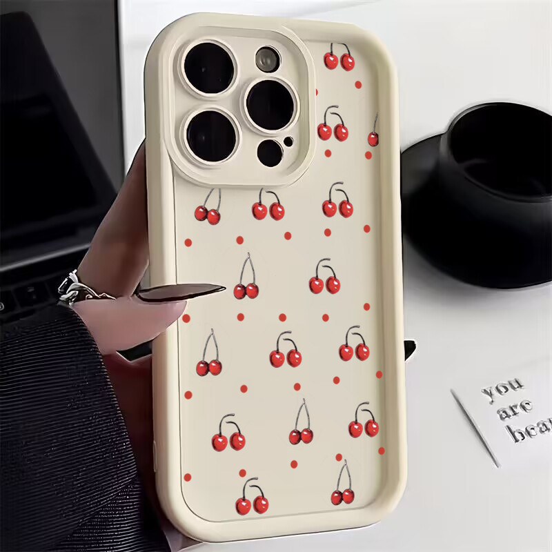 Women's Red Cherry Case For Samsung Galaxy S24 S23 Ultra S23 FE A54 A34 A14 5G A15 A25 A33 A53 A52 A52S A35 A75 A32 A23 