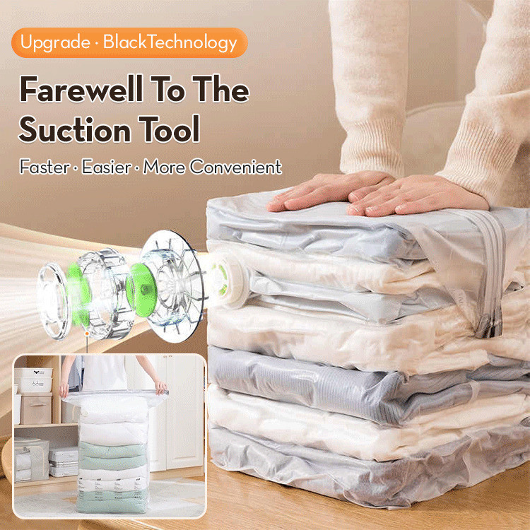 [Sem Bomba de Ar] Easy to use Vacuum bag organizer bag Saco de Compressão/Reutilizável/Organizador de Roupas