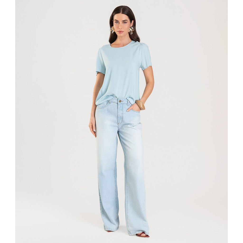 Blusa Feminina Em Viscose Infinita Cor Azul