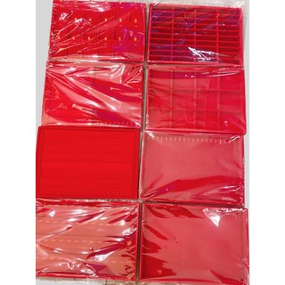 Vermelho Multi-grade jóias vermelho de alta qualidade pulseira de pelúcia colar anel orelha jóias loja placa de exibição