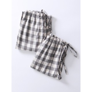 All-Match calças de pijama feminino primavera outono puro algodão escovado flanela casal casa calças casuais pode usar f