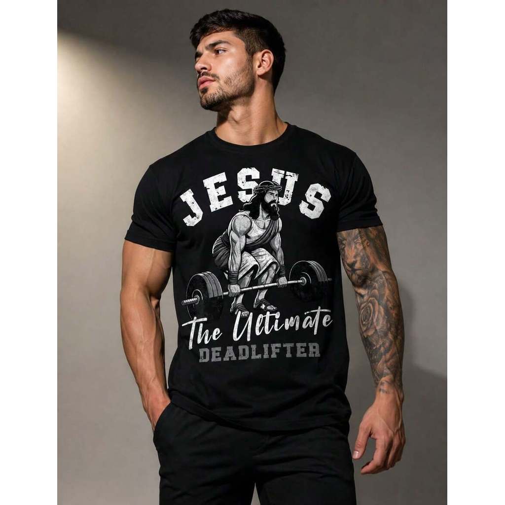 Camisa Camiseta Masculina Jesus The Ultimate Malhação Academia Fitness Cristão Fitness 100% Algodão Unissex
