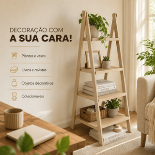 Escada De Festa MDF 4 Andares Chão Suporte Para Doces Lembrancinhas Bolo Decoração Aniversário