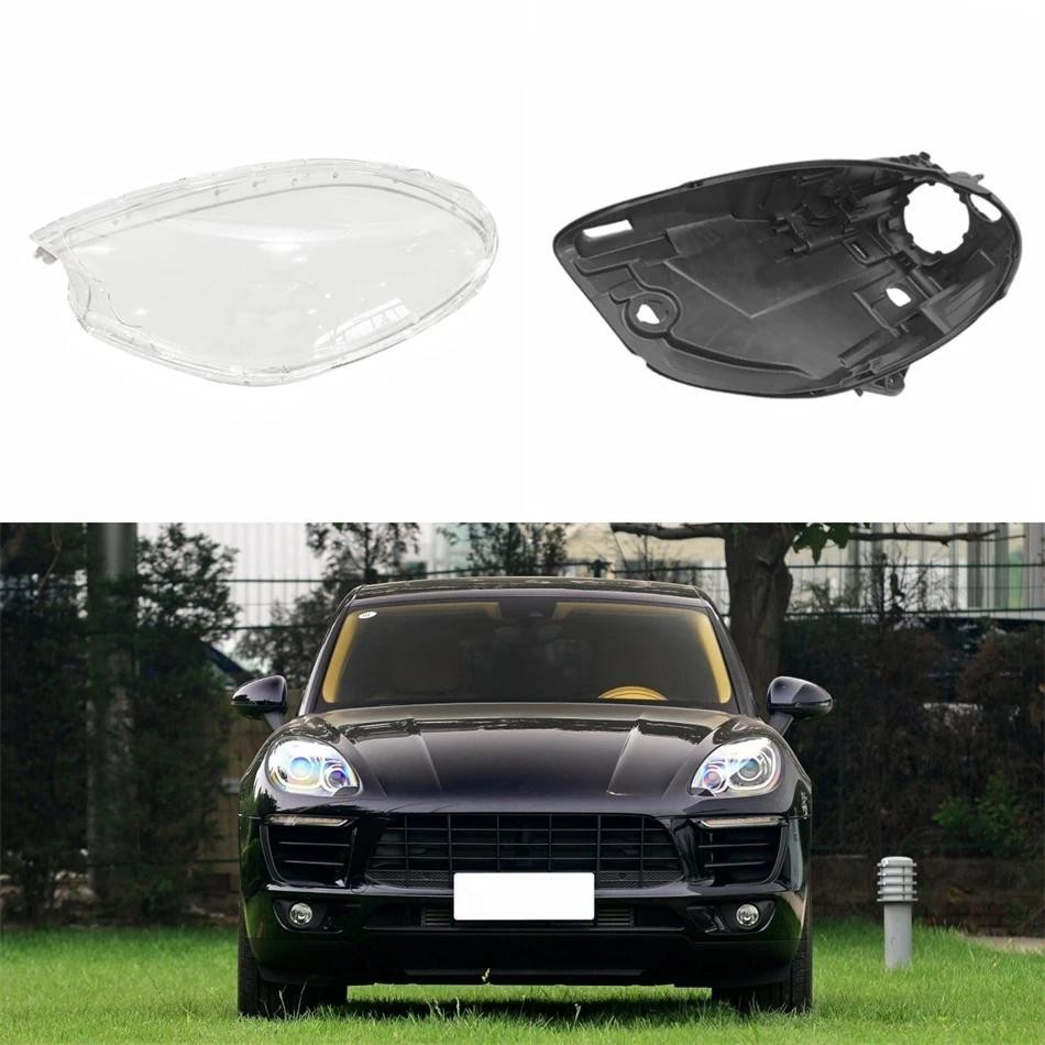 Para Porsche Macan 2014 2015 2016 2017 Acessórios De Automóvel Base Do Carro Cabeça Lâmpada Escudo Suporte Vidro Capa Da
