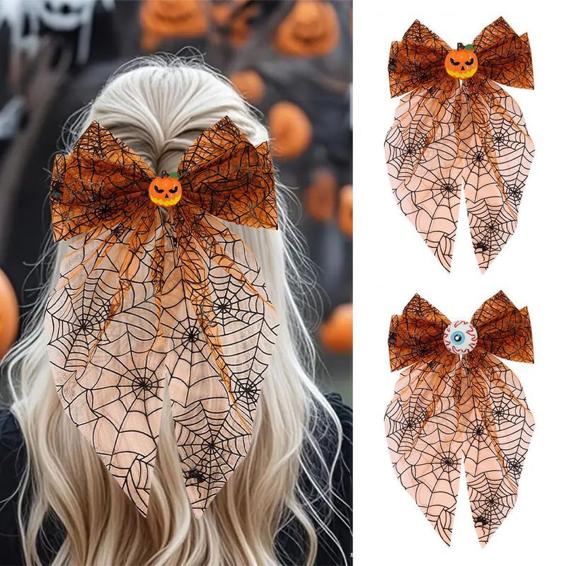 Estoque pronto venda quente Halloween Hairpin gaze arco primavera clipe engraçado abóbora festa de férias vestir acessór