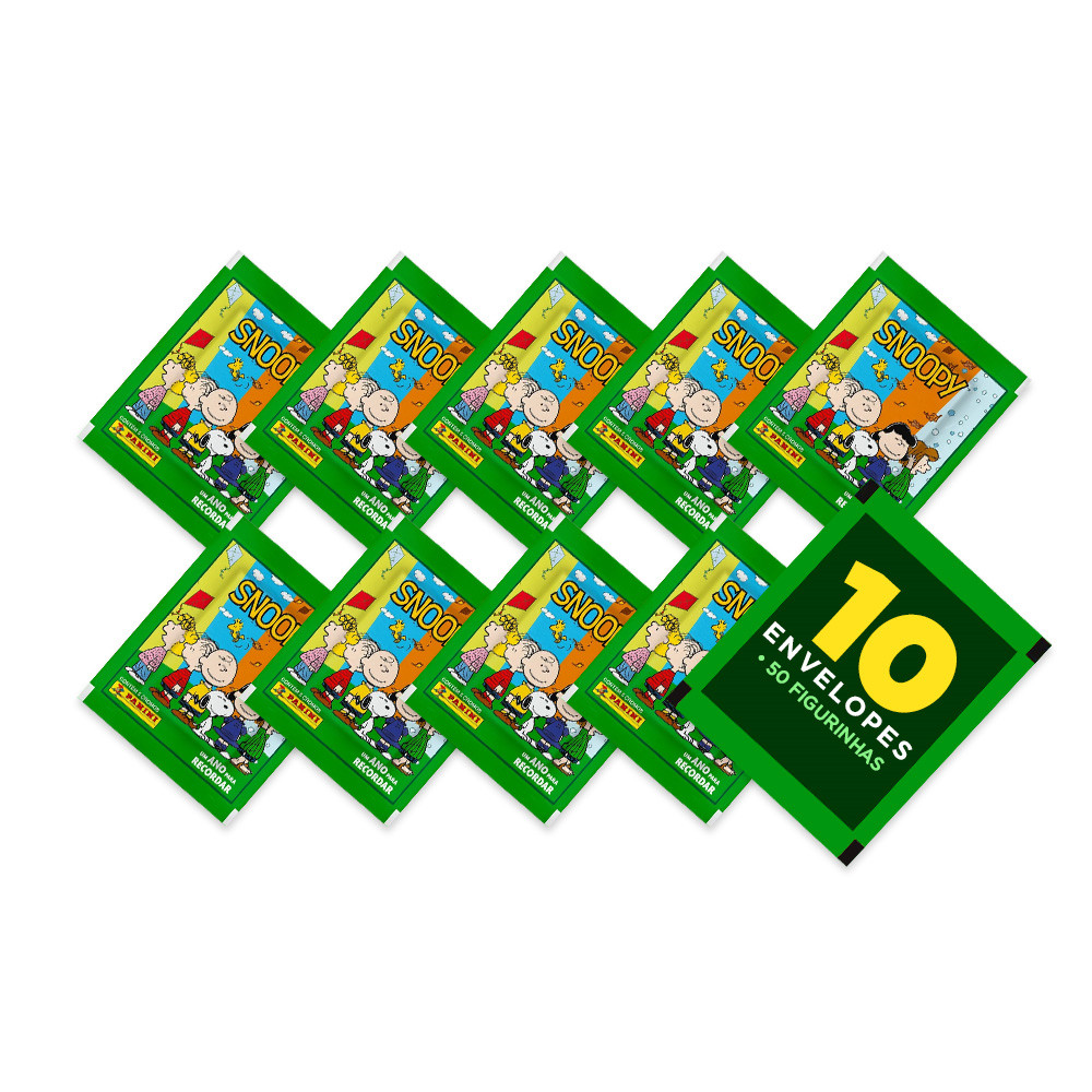 Snoopy - Pack com 10 Envelopes (50 Figurinhas)