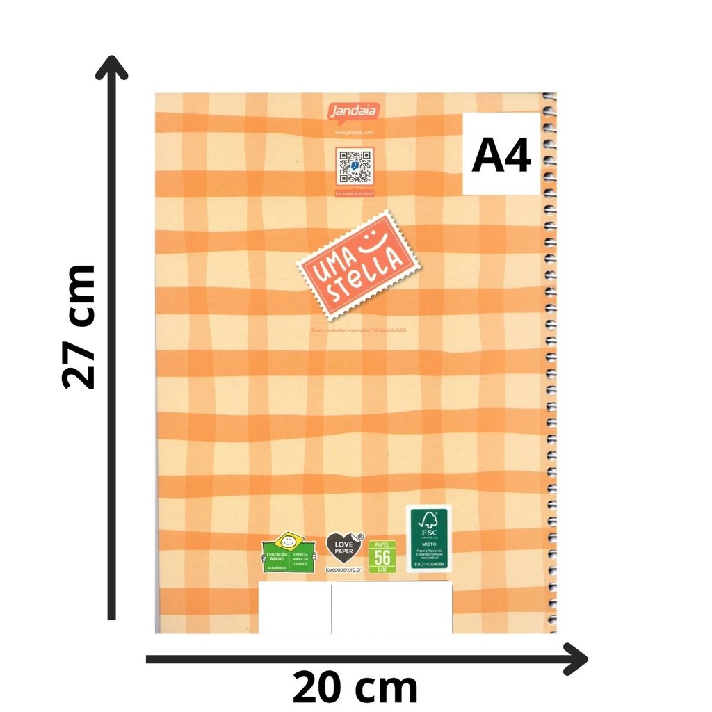 Caderno 20 Matéria Universitario Feminino 320 Folhas Stella - Jandaia MODELO:CEREJA · foto 2