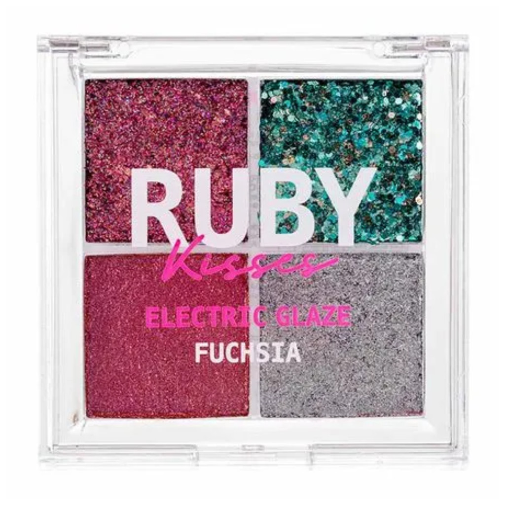 PALETA DE SOMBRAS EYESHADOW GLITTER FUCHSIA RUBY KISSES
