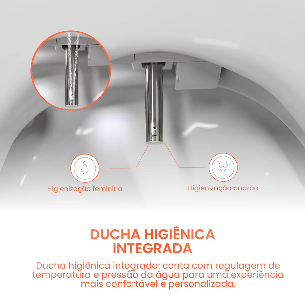 Vaso Sanitário Inteligente Smart 220V Digital LED Controle Remoto Completo — imagem 2 de 2