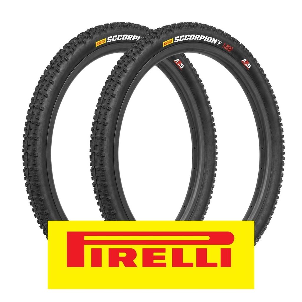 Kit 2 Pneus Bike Aro 29 29x2.0 Pirelli Scorpion MB3 MTB Preto