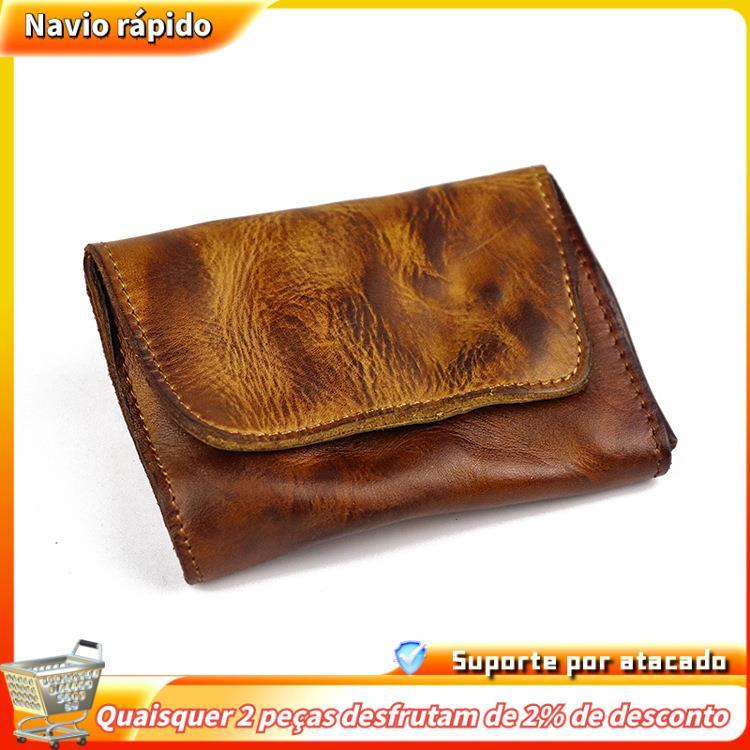Bolso De Moedas Retrô Feito À Mão , Carteira Da Moda , Bolsa/Dinheiro/Estojo De Cartão Para Homens E Mulheres