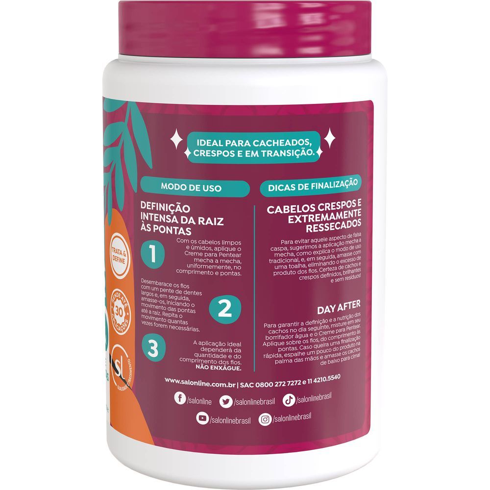 Creme Para Pentear Salon Line Definição Antifrizz 1Kg · foto 2