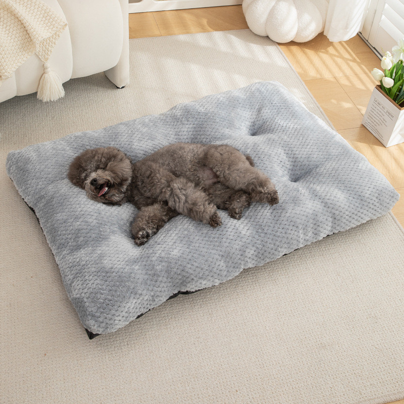 Novo inverno de pelúcia quente tapete para animais de estimação cama para cães gato maca para animais de estimação