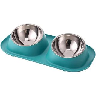 Tigela Elevada Para Gatos , Tigelas Elevadas De Aço Inoxidável Sem Derramamento , Hortelã