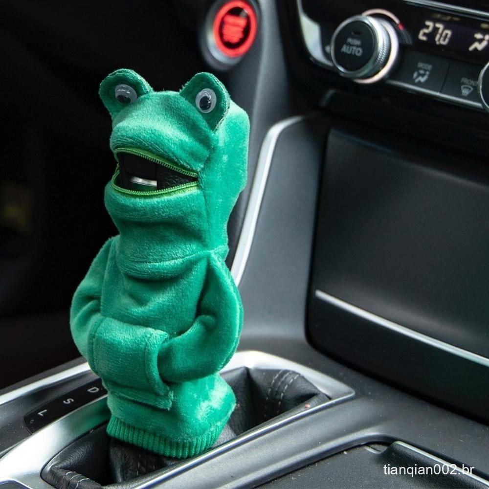 Capa para Alavanca de Câmbio de Carro Estilo Hoodie, Acessório Interno de Carro com Design Fofo e Divertido