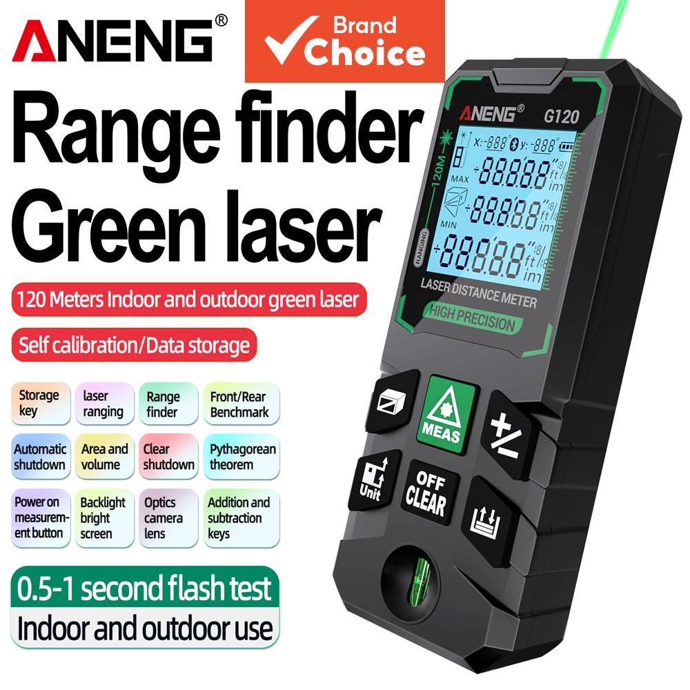 Medidor de Distância a Laser Portátil ANENG, Medição Rápida em 1s, Armazenamento de 30 Dados, Alta Precisão, Alcance de