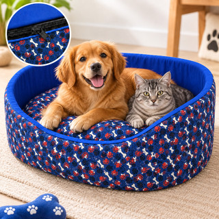 Cama Pet Europa para gatos — capa removível com zíper, lavável e espuma D23 — Tamanhos P M G GG