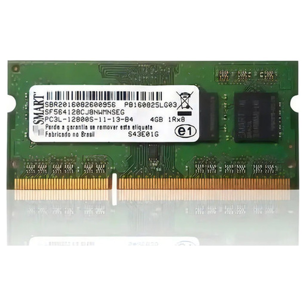 Memória RAM 4GB DDR3 Smart PC3L 1600MHz SODIMM SF564128CJ8NWMNSEG para Lenovo G40-70 G40-80 Aspire E1-510 E1-532 E1-572
