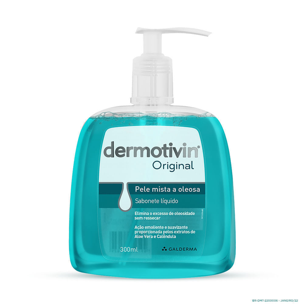 Dermotivin Original Sabonete Líquido para Pele Mista ou Oleosa 300ml