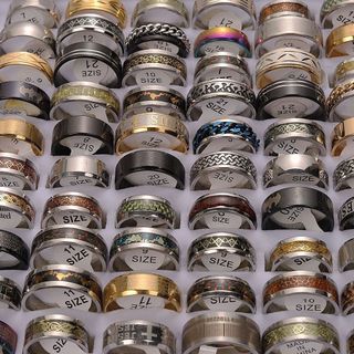 100 aço inoxidável masculino novo estilo elegante único titânio aço permanentemente não desbota anéis grande masturbação