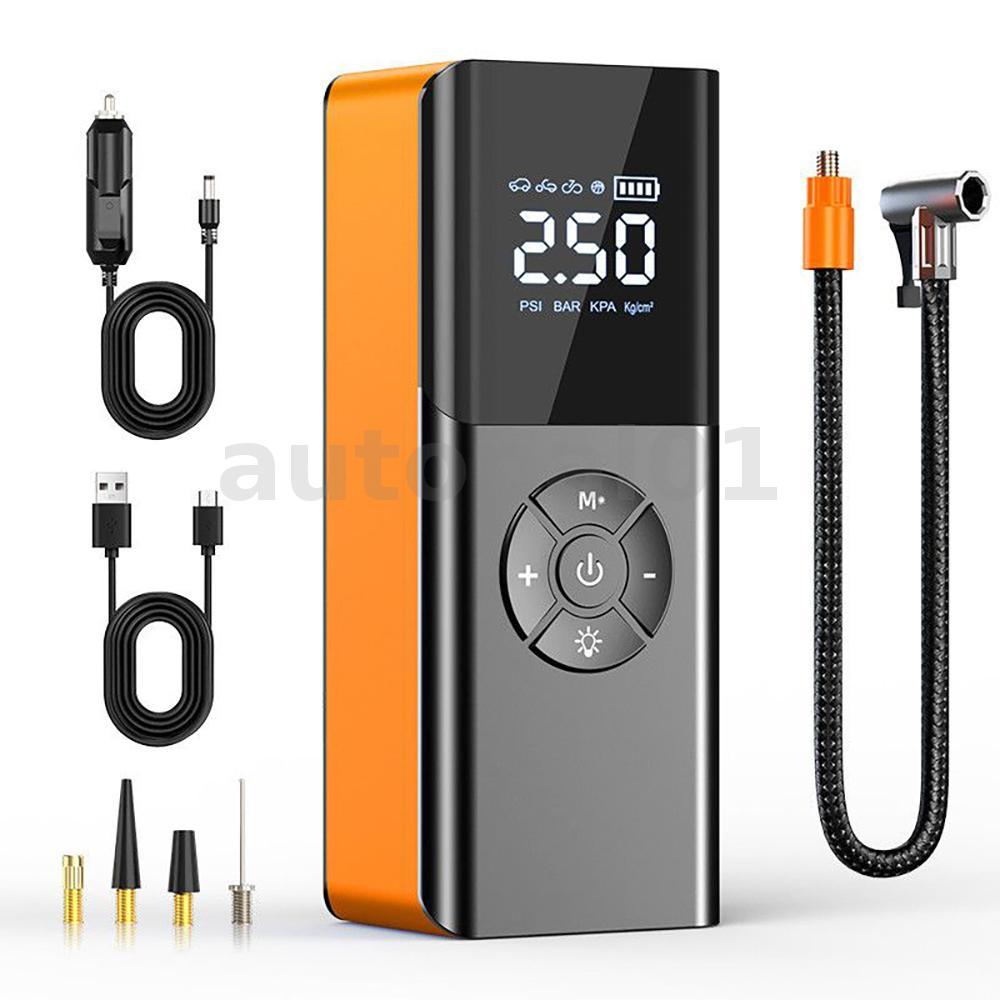80W Inflador De Pneus De Carro Compressor De Ar Portátil 150 PSI Elétrico Bomba De Pneu Sem Fio Com Display Digital LED