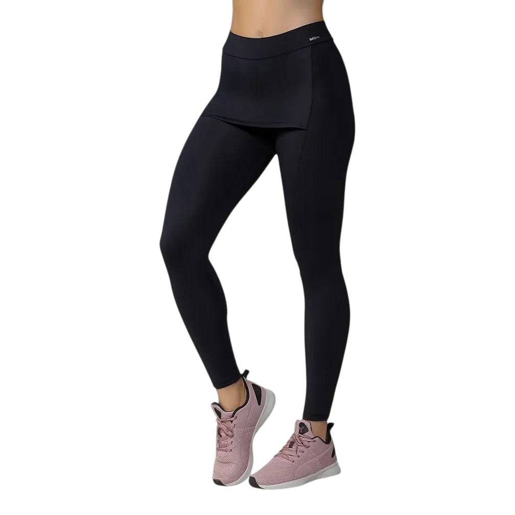 Calça Legging Selene Sport 24819.001 Feminina fitness Com Saia Microfibra T. P/EG