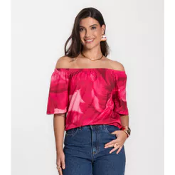 Blusa Feminina Ciganinha Infinita Cor Vermelho
