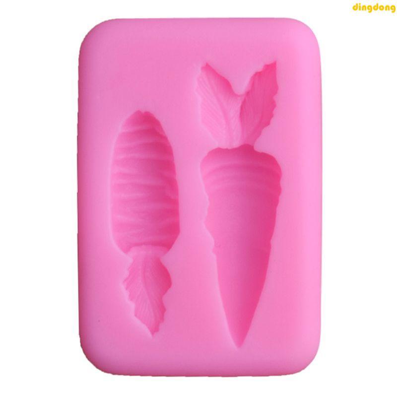 Pet11 Cenoura 3D Molde Silicone Fondant Bolo Chocolate Sugarcraft