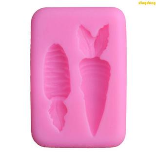 Pet11 Cenoura 3D Molde Silicone Fondant Bolo Chocolate Sugarcraft