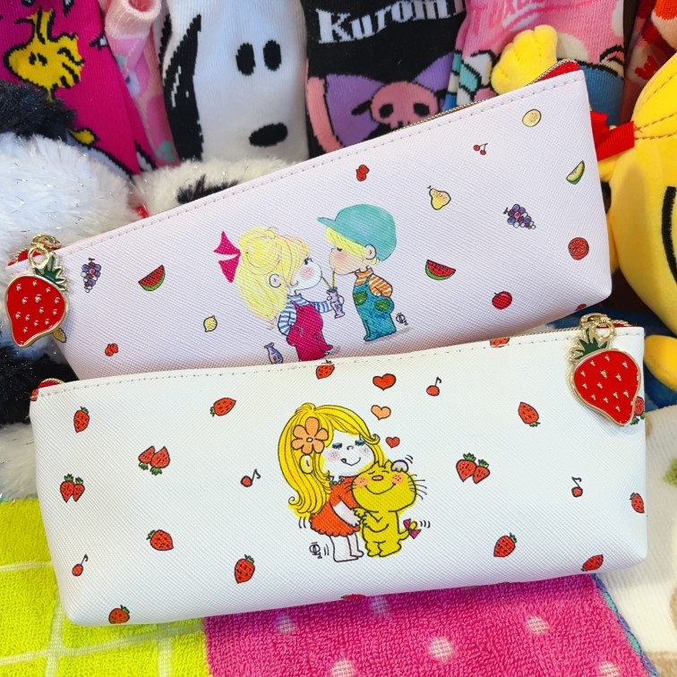 Exportar novos produtos Mizumori Yatu Retro infantil morango lápis caso ins bonito estudante papelaria saco de armazenam