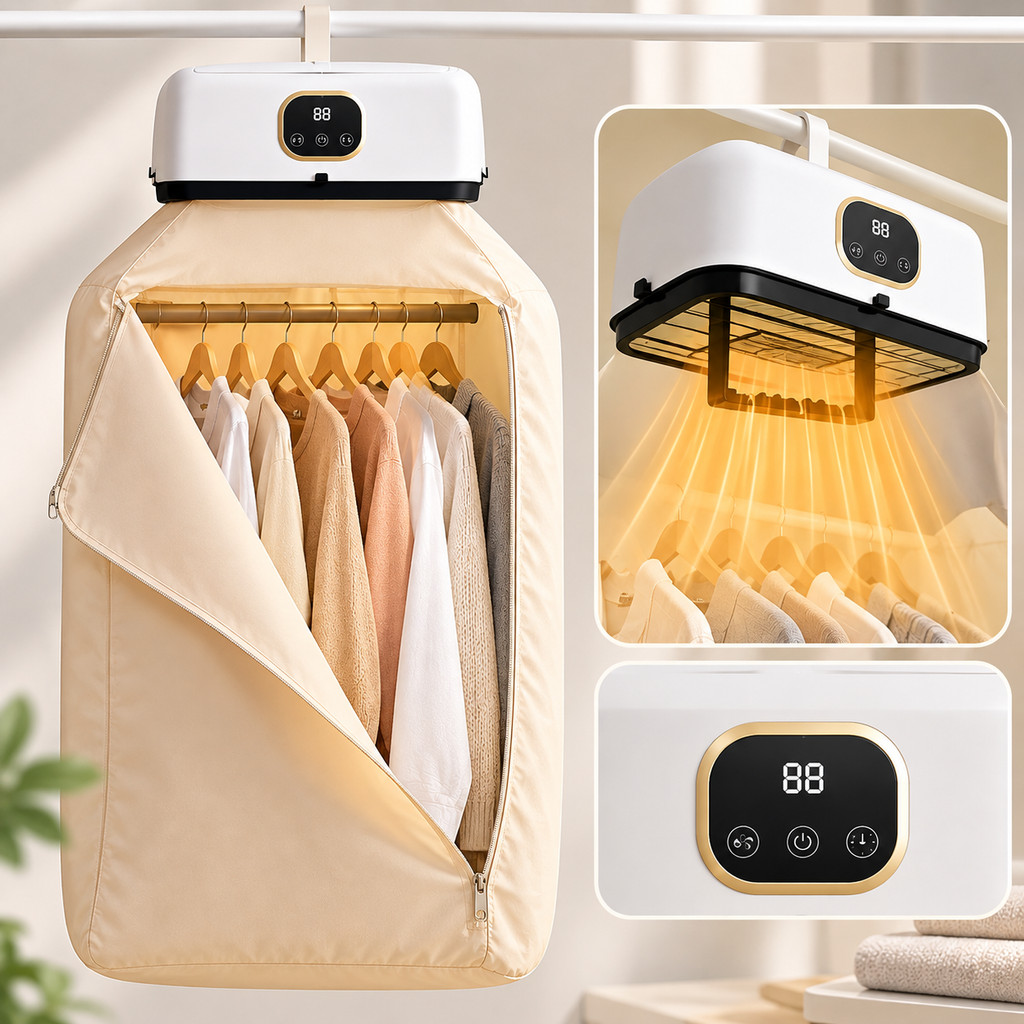 Imagem Secador de Roupas 110V / 220V Secadora Elétrica 600W Secagem Rápida