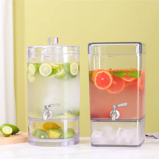 Barril de bebidas com torneira, grande capacidade, mesa de sobremesa comercial, Cola, frutas, chá, recipiente de limonad