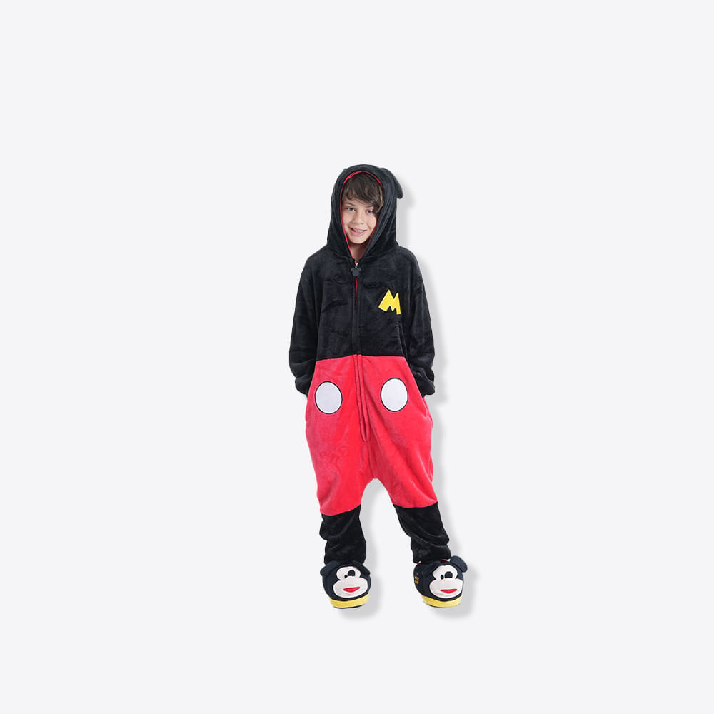 Macacão Kigurumi Infantil de 7 a 8 Anos Mickey - Disney