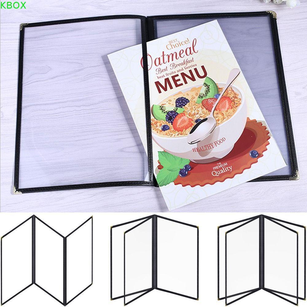 Capa De Menu Transparente De PVC KBOX , Suporte De Papel A4 Reutilizável , Pasta De Documentos Protetora À Prova D'água