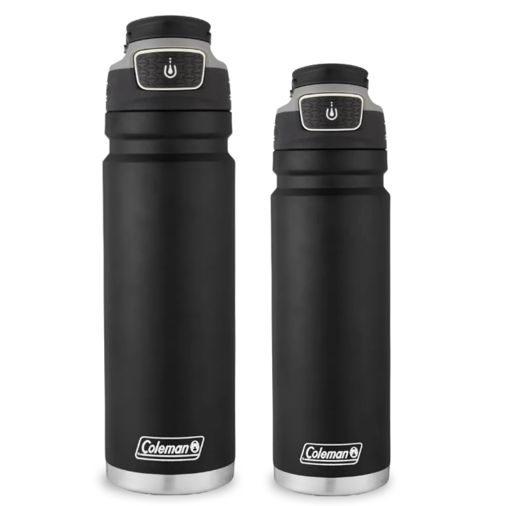 Kit com 2 Garrafas Térmicas FreeFlow AUTOSEAL® Preta 1,2L e 709ml Coleman