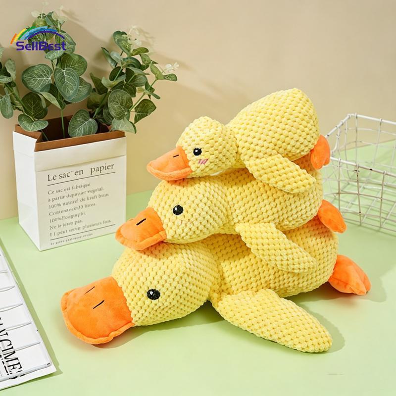 Sellbest Animal De Estimação Brinquedo De Pelúcia Cão Calmante Pato Companheiro Dormir Brinquedos Mastigar Durável Estri