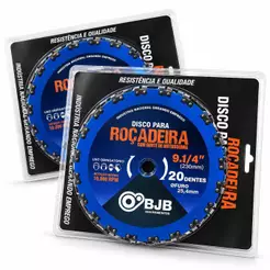 2 Lâmina Disco Dente Corrente Roçadeira Motoserra Furo 25mm