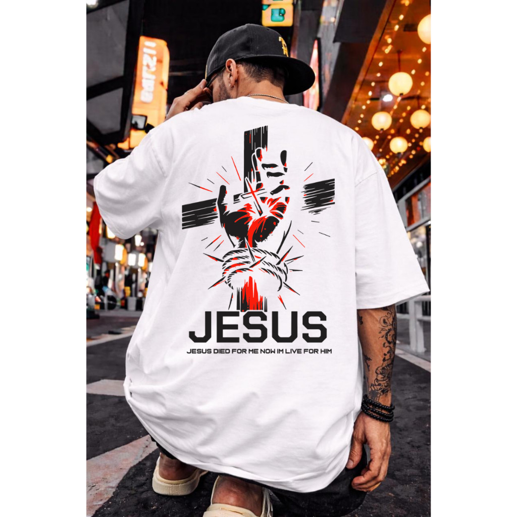 Camiseta Camisa Masculina Feminina Oversized Streetwear T-shirt Gospel Religiosa Cristã Premium