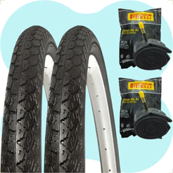 Par Pneu Pirelli Manga Turbo 26 x 1.1 / 2x2 Montadinha Motorizada Bike + Par Camara de ar Pirelli