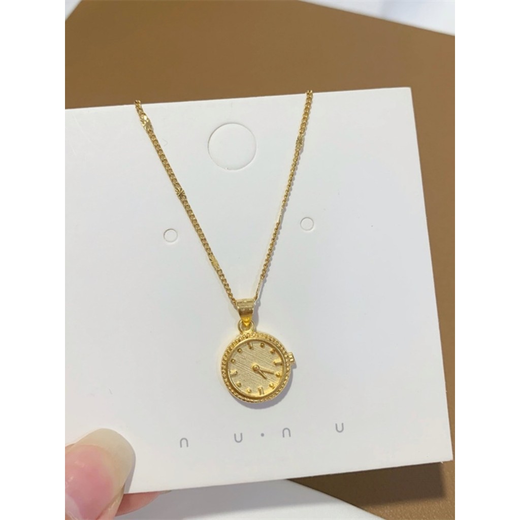 Verão novo estilo 520 relógio de ouro colar feminino vietnã areia ouro simulação ouro moda simples presente para namorad
