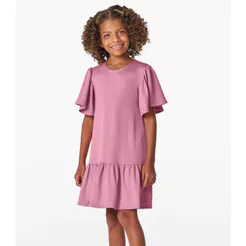 Vestido Infantil em Malha Star Shine Trick Nick Rosa