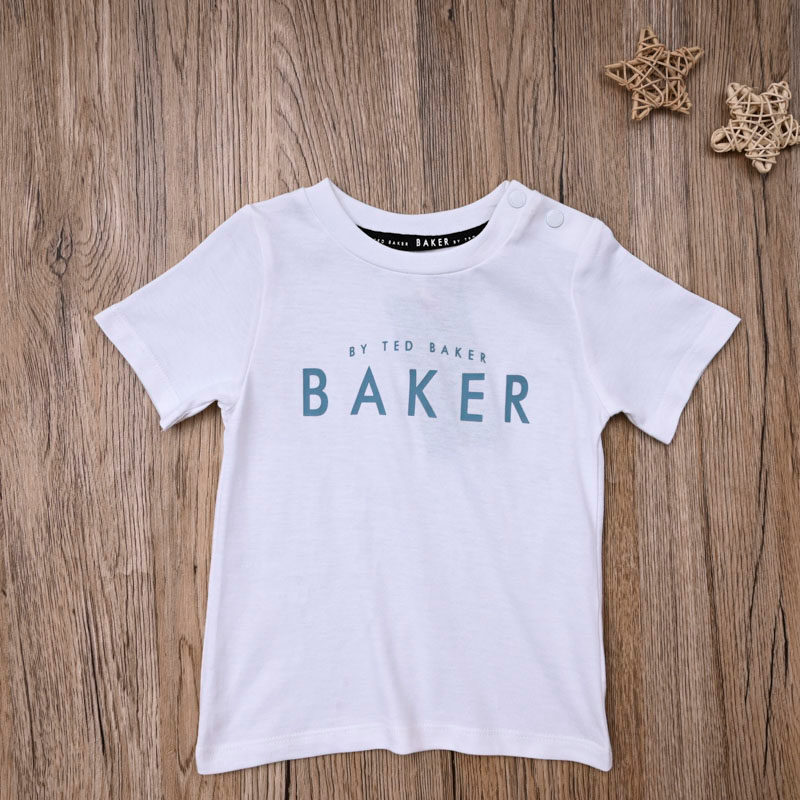 BK comércio exterior europeu americano verão bebê crianças puro algodão manga curta camiseta bebê verão Casual dos desen